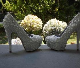Crystal & Pearl Wedding Shoes