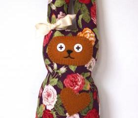 Vintage flower bunny soft toy