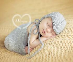 Sale -- Norwegian Aviator Newborn Photography Prop Baby Hat