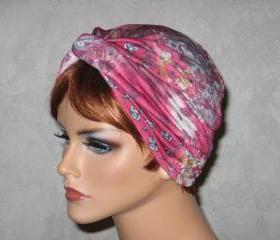 Handmade Twist Fashion Turban -Red Multicolored Paisley