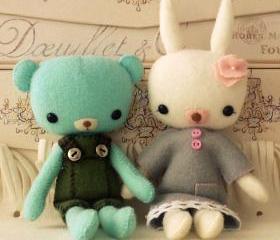 Pocket Teddy and Bunny pdf Pattern