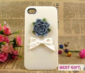 Unique resin roses iPhone case, iPhone 4 covers, simple lovely iPhone 4 case