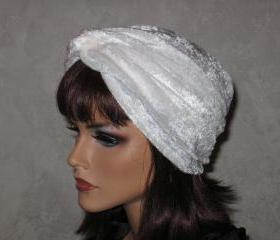 Twist Turban -White Velour