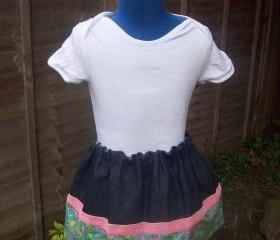 Girls denim and cotton skirt 