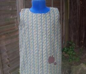 Liberty print needlecord pinafore dress 