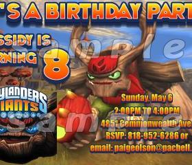 Skylanders Giants 4x6 Personalized Birthday Party Invitations