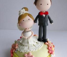 Wedding Clay Cake Topper (Not Edible)