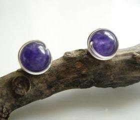 Dark Amethyst 925 Stud