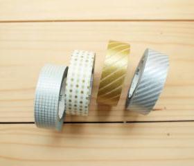 Japanese Masking Tape, GOLD & SILVER set