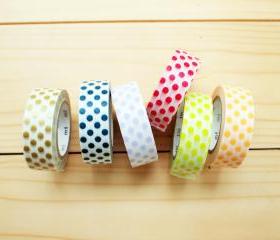 Japanese Masking Tape, Polka dot set