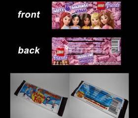 Lego Friends Set of 12 Personalized Candy Bar Wrappers Party Favors