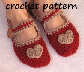 Mary Jane Slippers Crochet Pattern PDF,Easy, Great for Beginners, Shoes Crochet Pattern Slippers, Pattern No. 22