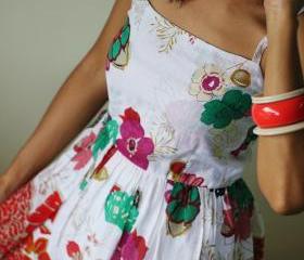 Short Smocked Dress - Floral summer dress