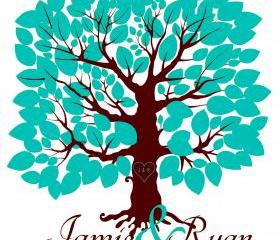Custom Wedding Signature Tree 16x20 holds 75 signatures, guestbook alternative, anniversay gift, 