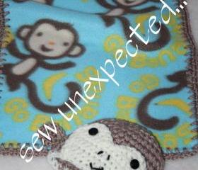 Monkey blanket and beanie