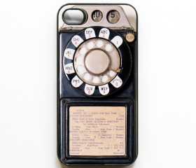 Payphone iphone 4 Case - Black. Cases for iphone 4 - Vintage Pay Phone iPhone 4 Case