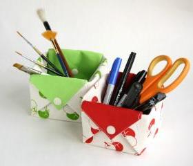 Fabric storage organizer basket - Origami bin organizer