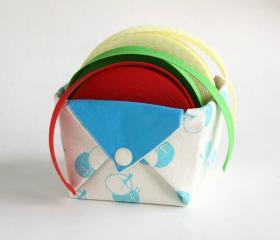 Fabric storage organizer basket -Origami box organizer - Desk organizer bin