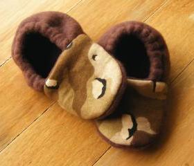 Camo Fleece Baby Booties