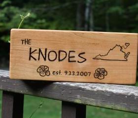  Personalized Sign - MEDIUM-LONG - Rustic Wood