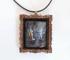 The White Fawn Fairy Tale Pendant and Cord Necklace