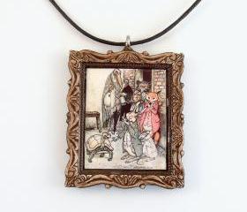 The Tortoise and the Hare Pendant and Cord Necklace