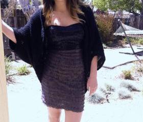 Shrug Cardigan Shawl w/Sleeves Easy/Beginner Elegant Sparkle CROCHET PDF PATTERN