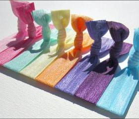 Hair Ties - Set of 8 - Candy Shoppe Collection - Elastic Hair Ties - Sweet Petites