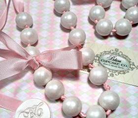Gumball Necklace Couture Pearls "edible", These Shabby Chic's are Great for Party Favors for Birthdays, Baby Showers, Bachelorette Parties