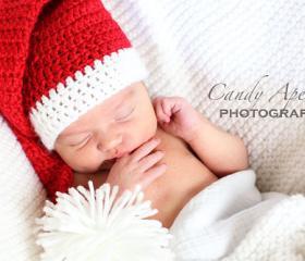 SALE Santa's Little Helper elf hat, newborn
