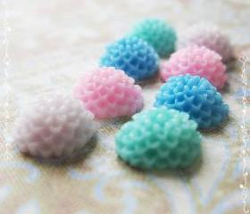 12 Mixed colors -you choose the color and how many- Resin Chrysanthemum Mum Flower Cabochons Accessory 10x4.5mm