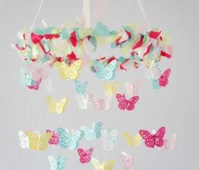 Butterfly Mobile -Pink & Blue Nursery Mobile