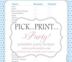 Baby Shower Game - Baby's Beautiful Reflection - Printable DIY