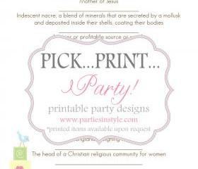 Baby Shower Game - Famous Mothers - Printable DIY