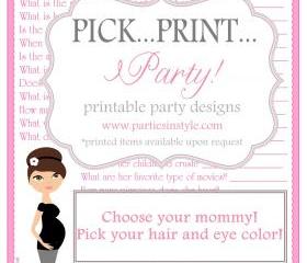 Baby Shower Game - How Well Do You Know the Mom to be - Printable DIY