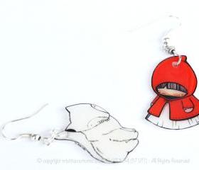 Earrings Little Red Cap