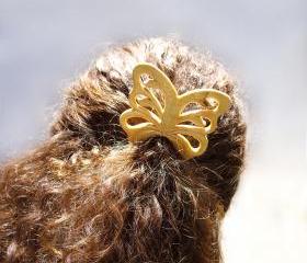 Wooden, Hair Fork, Hairpin, Hair Accessory, 'Butterfly', MariyaArts