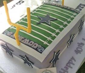 Fondant Football Field Includes 2 Field Goals, 2 End zone Team Names, 4 Icing Image Helmets, 2 Icing Images Green for Field,Yard Numbers
