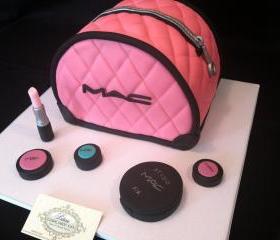 Fondant Make-up Logo,Inspired by Mac-Makeup Logo for cakes, cupcakes, or Fondant make-up accessories