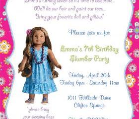 Birthday Invitation - American Girl Kanani - Printable DIY