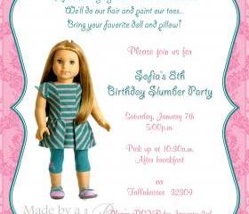 Birthday Invitation - American Girl McKenna - Printable DIY