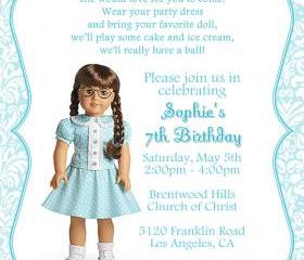Birthday Invitation - American Girl Molly - Printable DIY