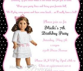 Birthday Invitation - American Girl Rebecca - Printable DIY
