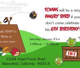 Birthday Invitation - Angry Birds - Printable DIY