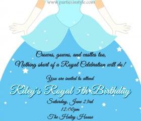 Birthday Invitation - Princess Series Cinderella - Printable DIY