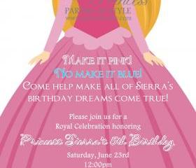 Birthday Invitation - Princess Series Sleeping Beauty - Printable DIY