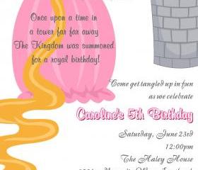 Birthday Invitation - Princess Series Rapunzel - Printable DIY