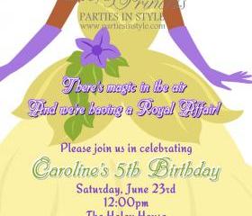 Birthday Invitation - Princess Series Tiana - Printable DIY