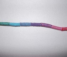 Pre-made Hair Wrap or keychain decoration: Rainbow