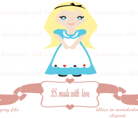 Alice in wonderland digital image-clipart for personal and commercial use